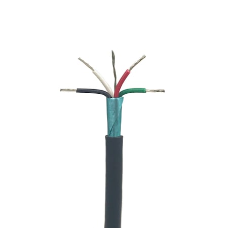 Remington Industries Guitar Pickup Cable: 4 Conductors (28 AWG) w/ Drain Wire & Shield, 0.126" OD, 25 ft Length GSPC-4C25